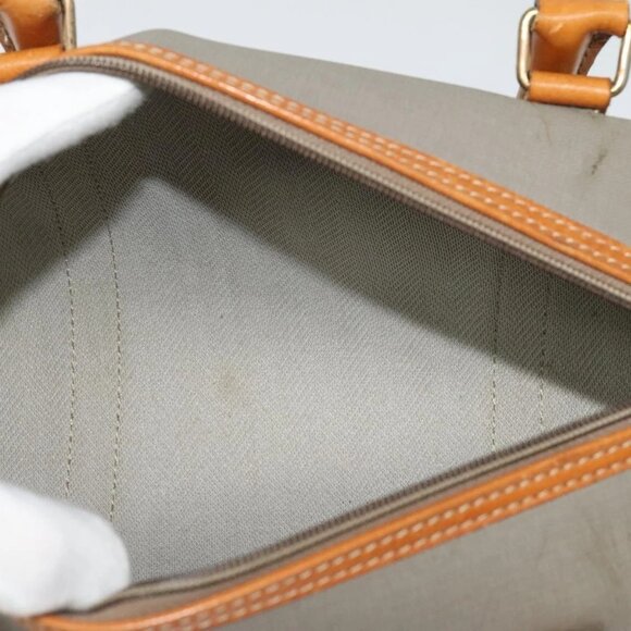 Christian Dior Hand Bag Leather PVC Gray Gold Auth - Picture 12 of 16